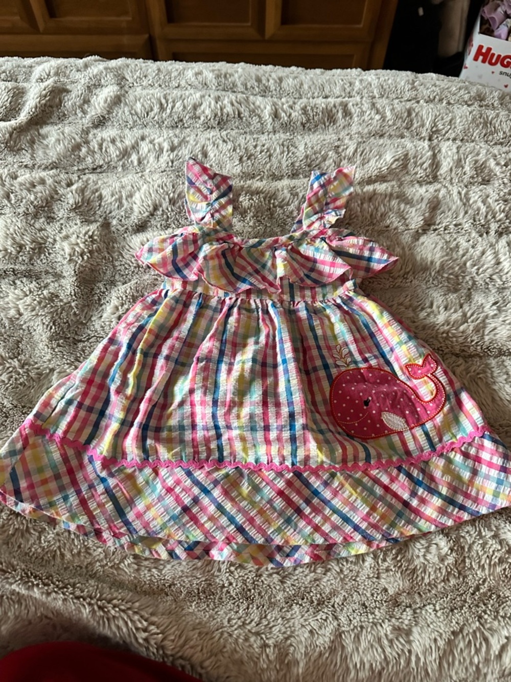 Nannette Multicolor Plaid Sundress with Ruffle adjustable Straps
